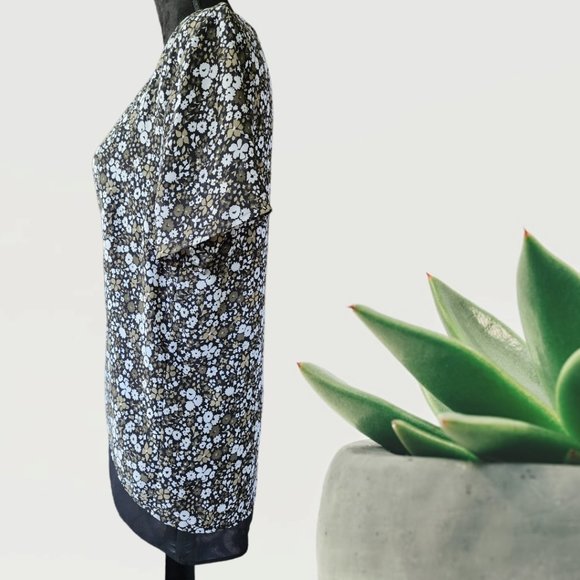 MICHAEL KORS Floral Print Split Back Blouse Size XL - Picture 5 of 6